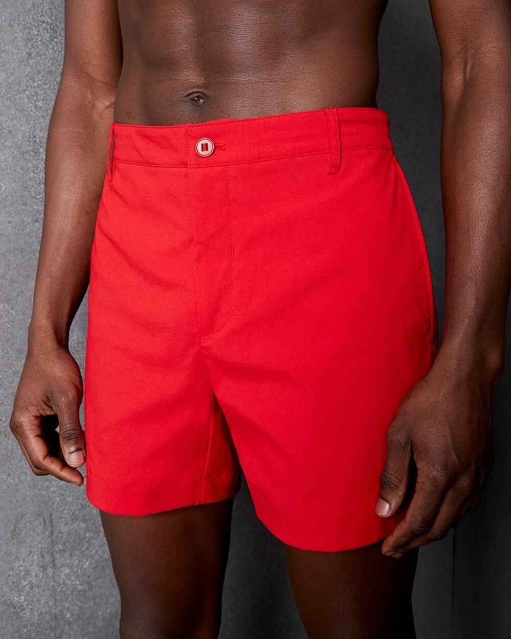Outlier NYC F Cloth Shorts Mens 35 Red Nylon Stretch Made Portugal